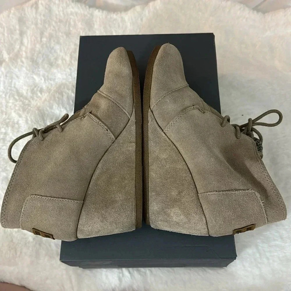 TOMS Desert Wedge Taupe 7.5 Wedge Boots Neutral Fall Shoes Back to School EUC - Picture 7 of 15